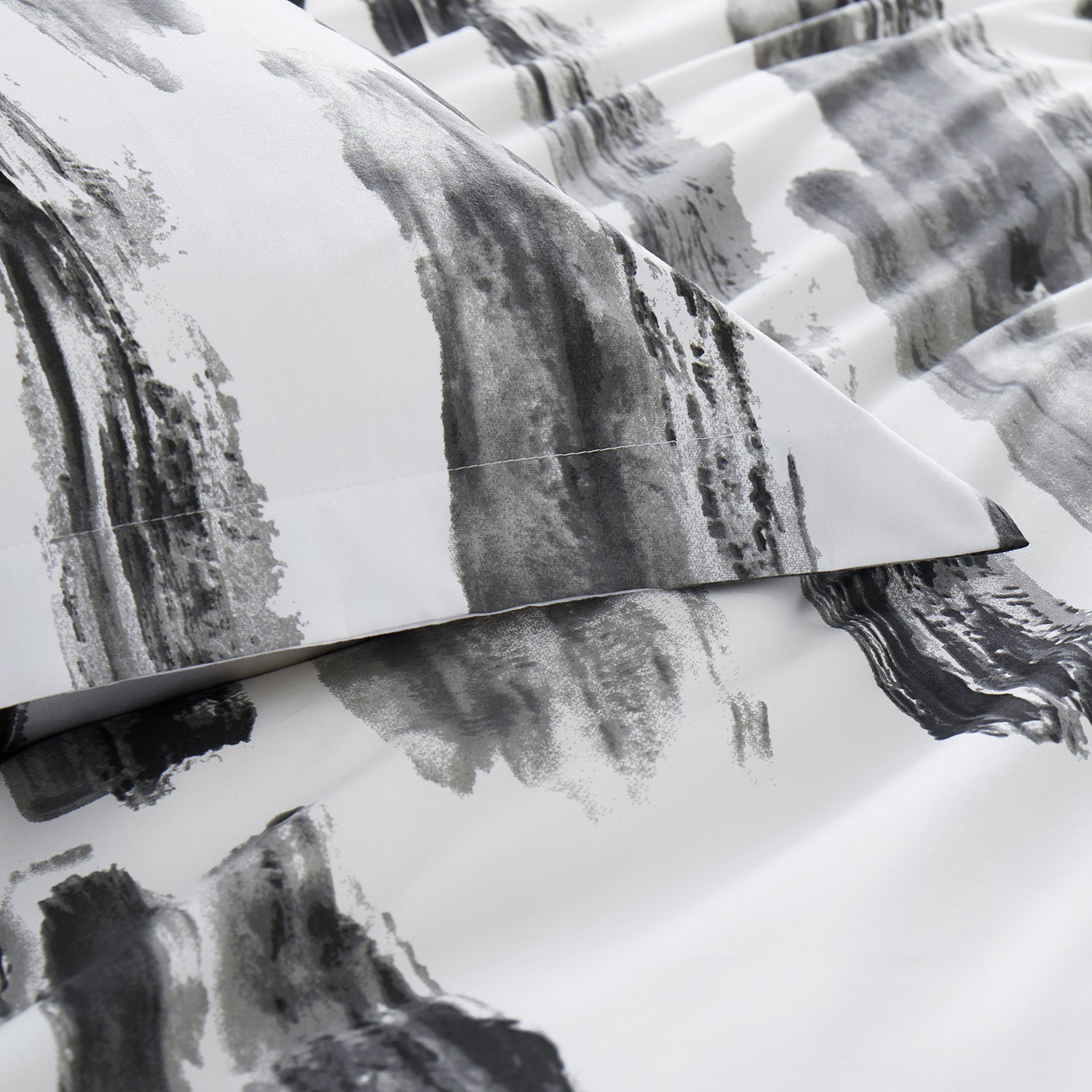 Abstract Bedding Grey Art Print Duvet Cover Set