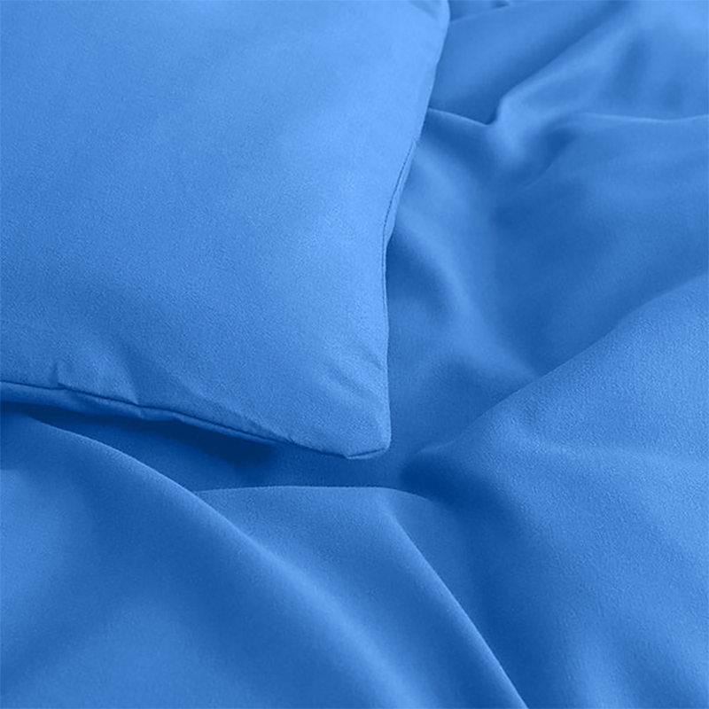 Light Blue Duvet Cover Bedding Set Plain Dyed