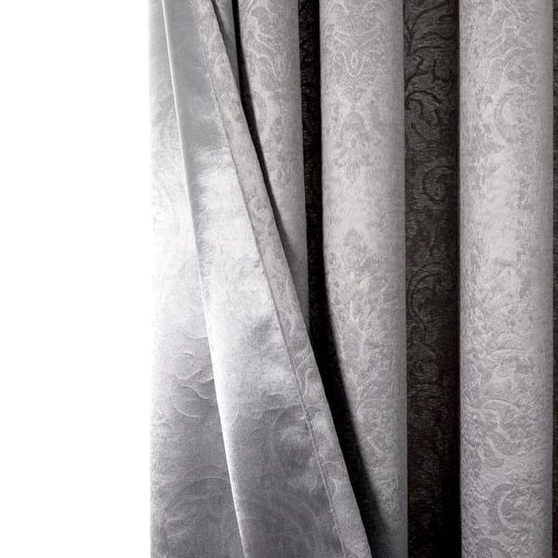 silver embossed curtain