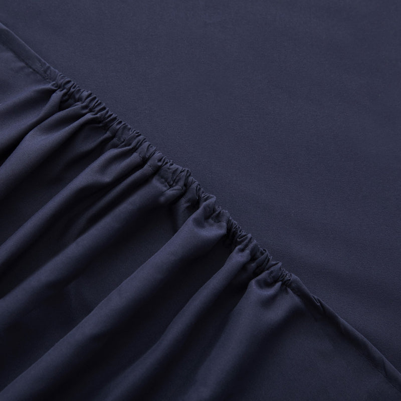 King Size Deep Fitted Sheet Navy Blue Bed Sheets