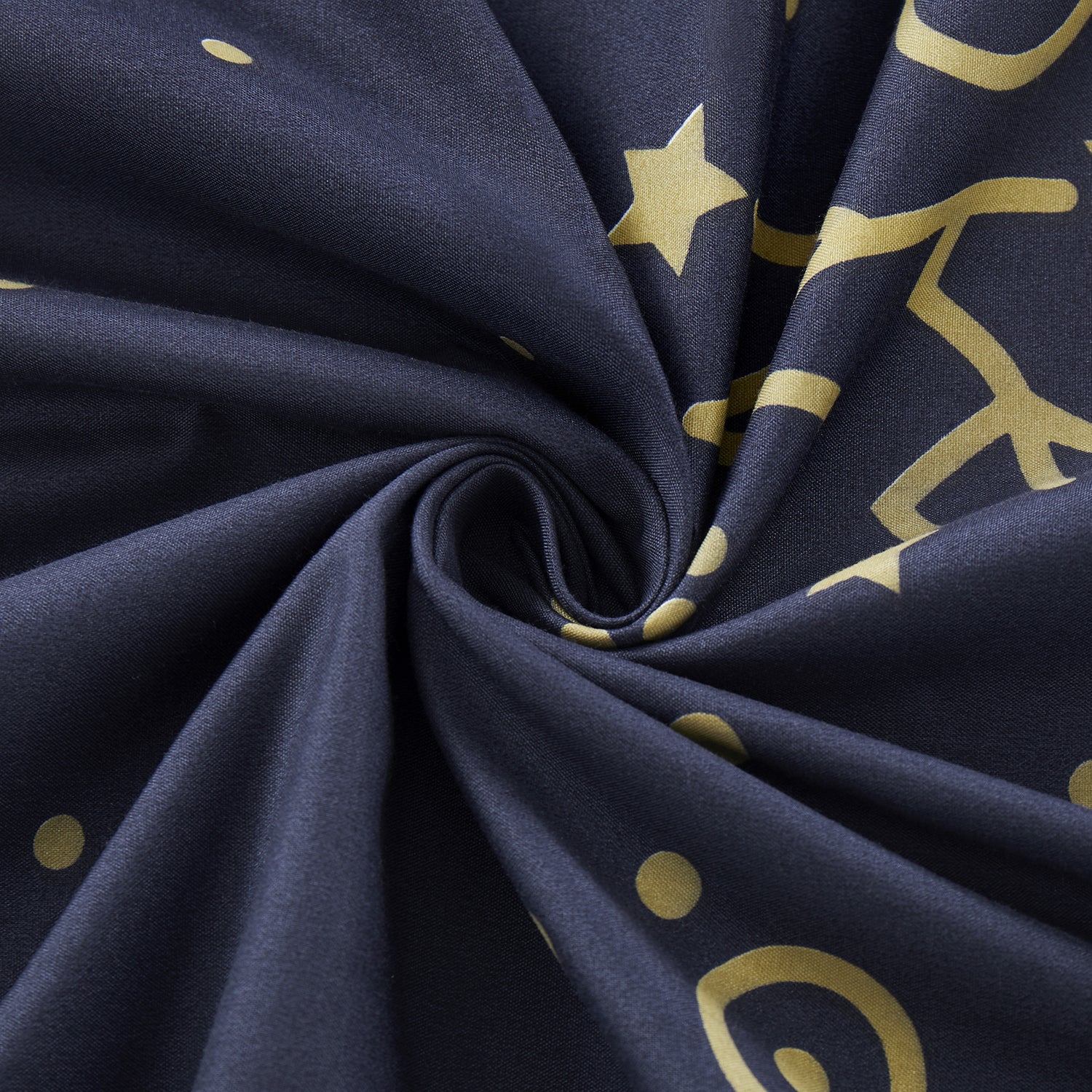 Reversible Duvet Cover Constellation Star Bedding Set Navy