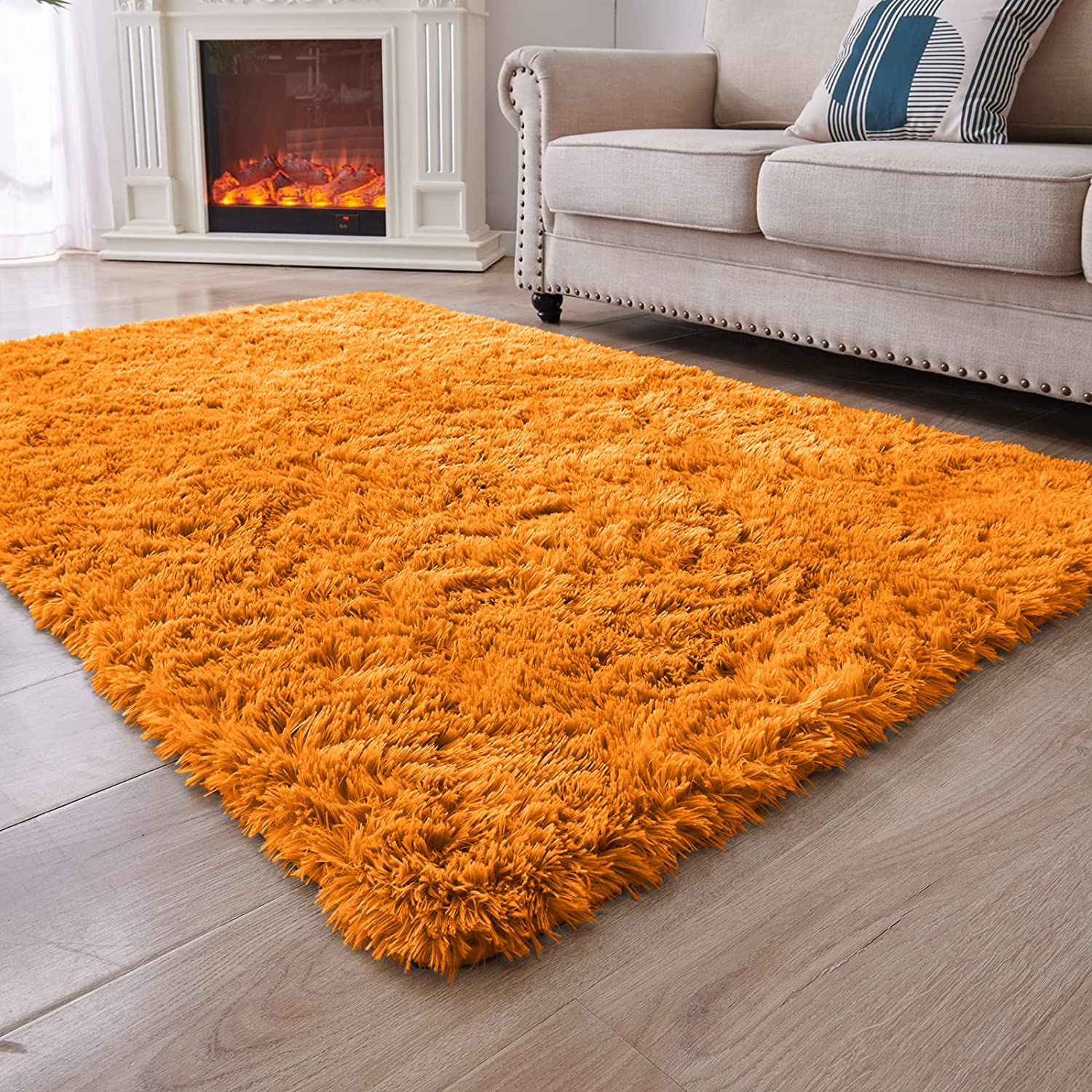 Ochre Shaggy Rug