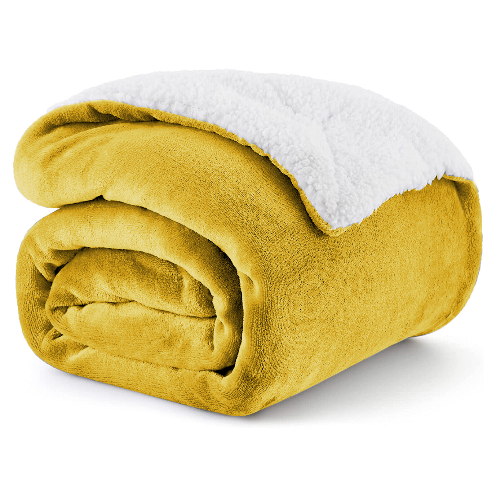 yellow sherpa throw