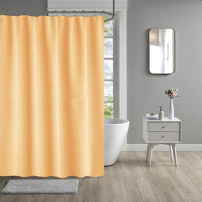 Orange Shower Curtain Waterproof Eyelet Drapes