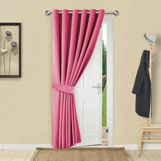 Pink Blackout Curtains Thermal Eyelet Door Curtain
