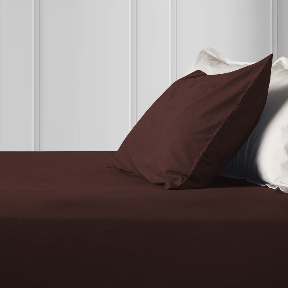 Brown Pillowcases Plain Dye Pair