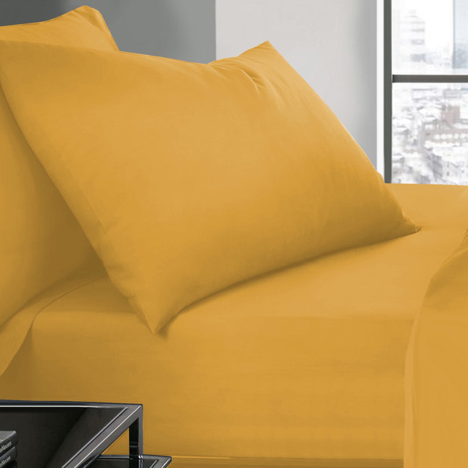 ocher pillow case covers