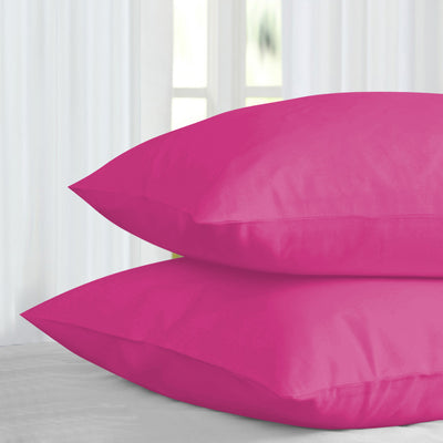 Pink Pillowcases Plain Dye Pair