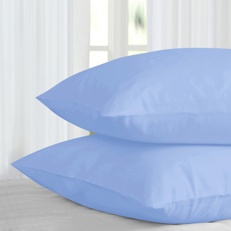 light blue pillow case covers