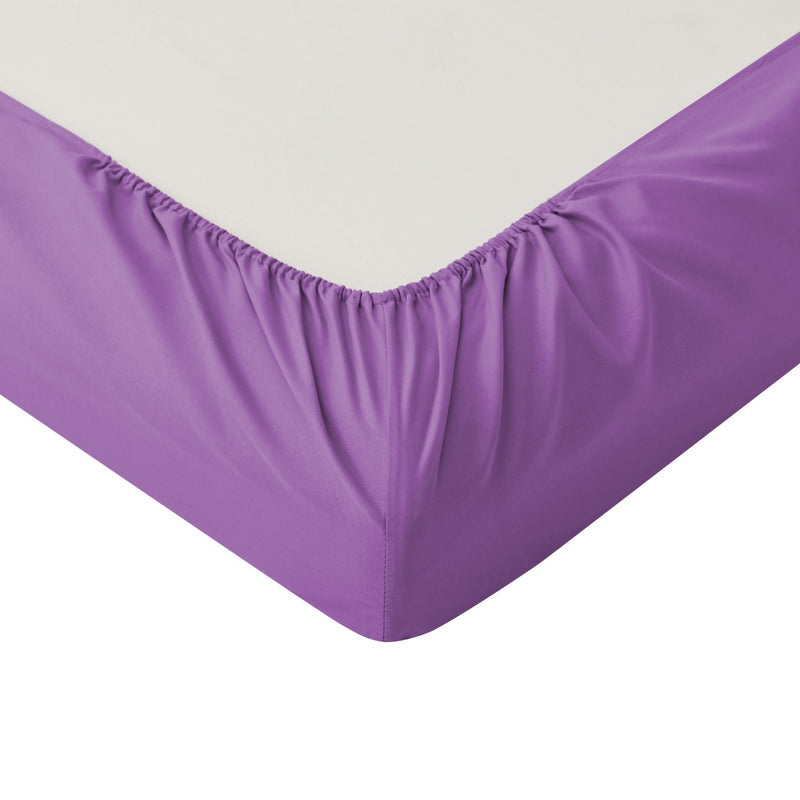 Deep Single Fitted Sheet 25cm Purple Bed Sheet