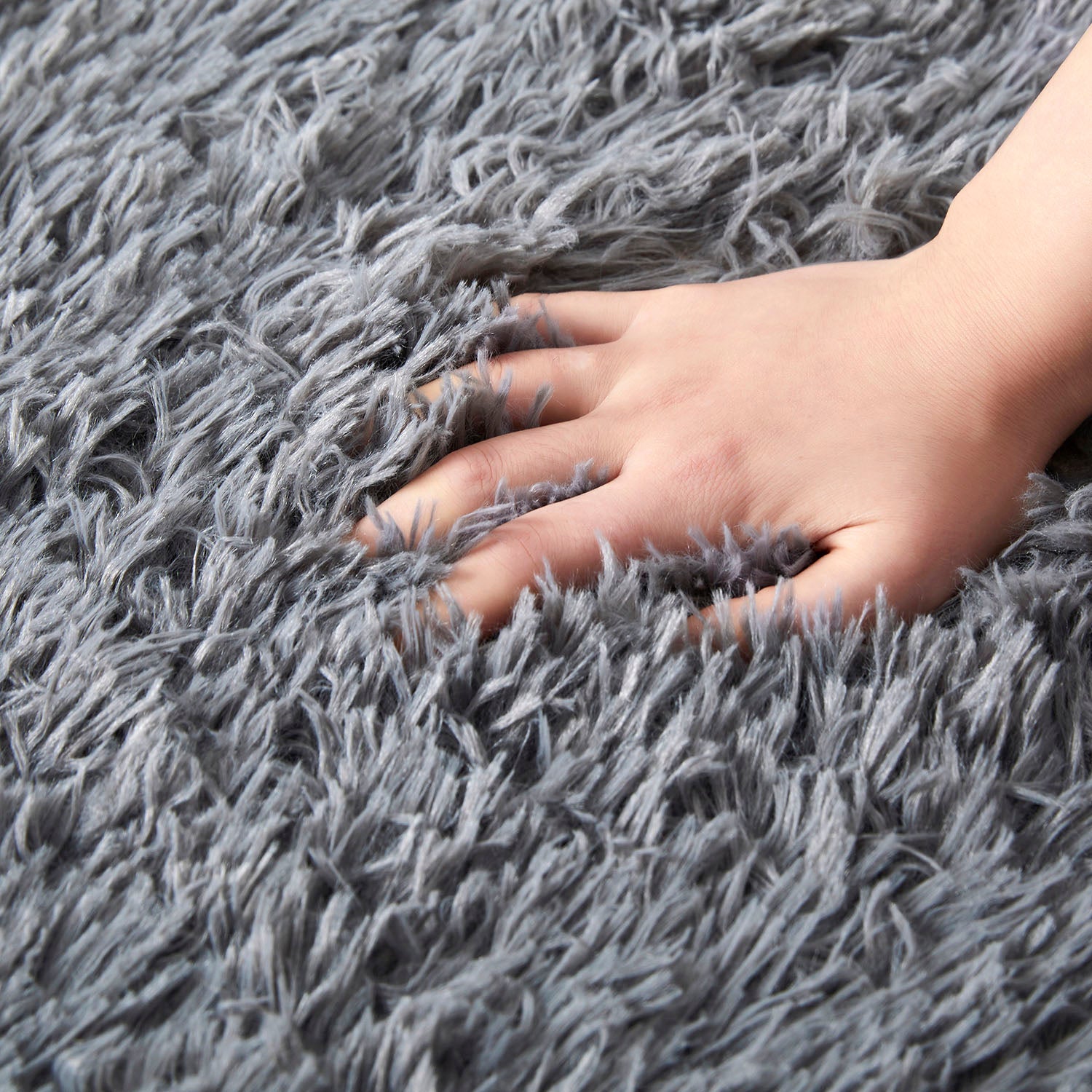 Grey Shaggy Rug