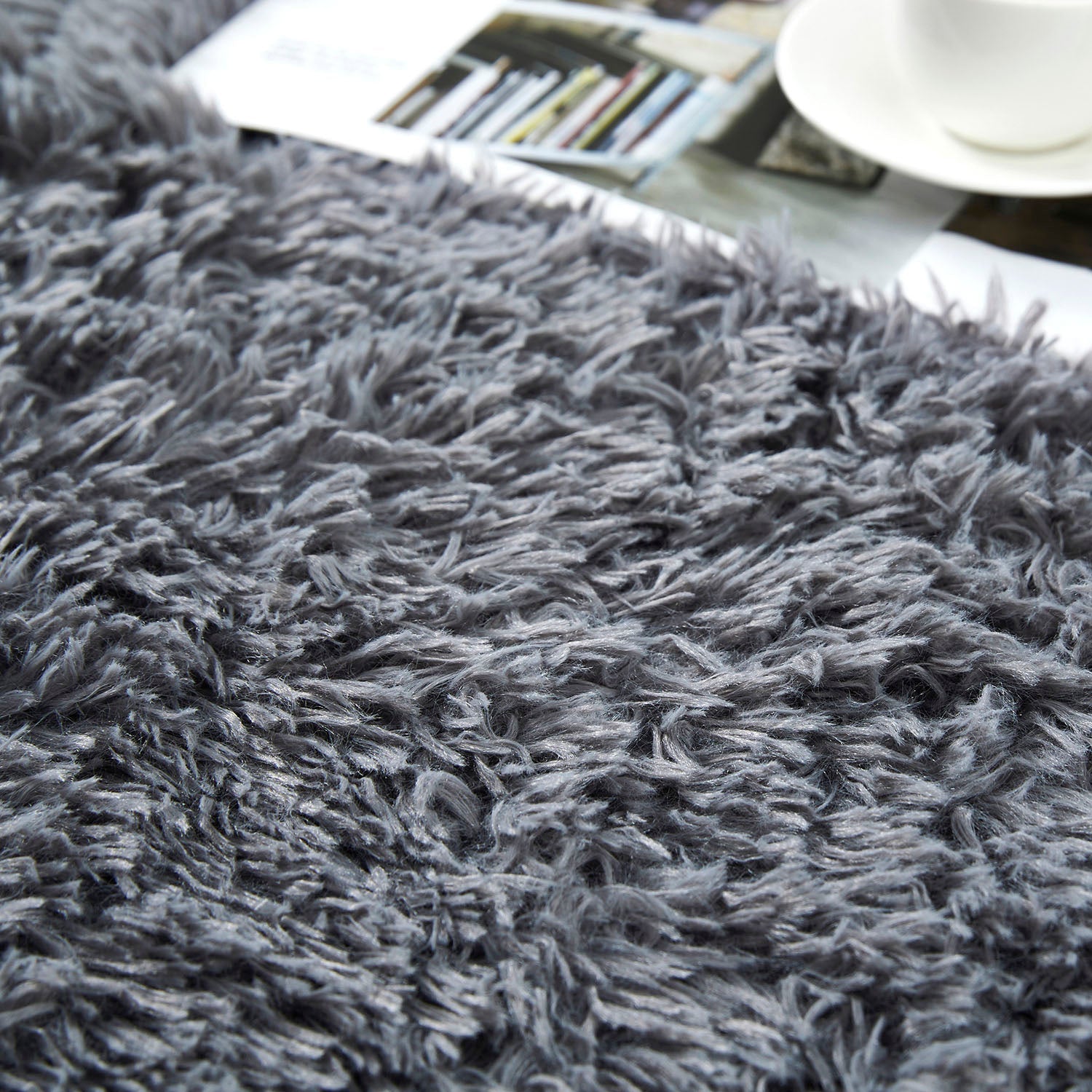 Grey Shaggy Rug