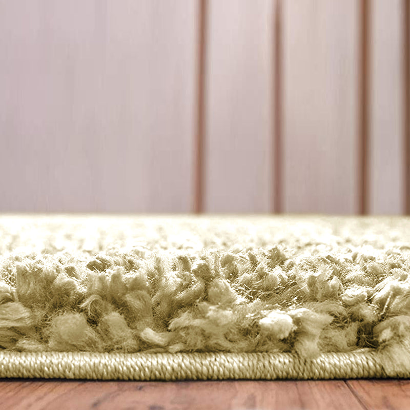 Beige Rug Large & Small Thick Plain Shaggy Rug