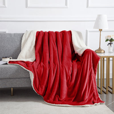 Burgundy Sherpa Blanket