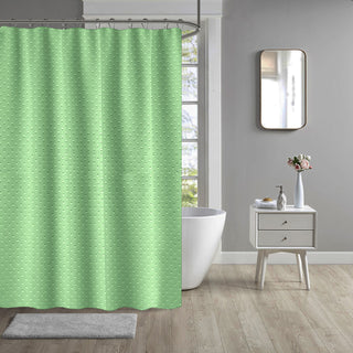 Bath Curtains Diamond Waterproof Shower Curtain Light Green