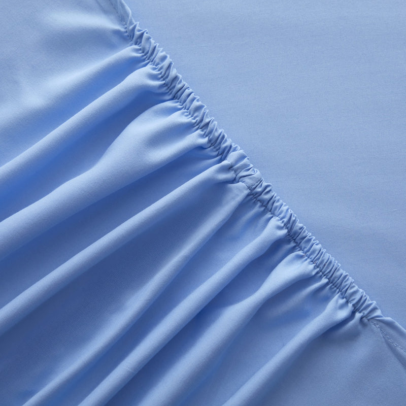 Extra Deep Fitted Sheets King Size Light Blue Bedsheet