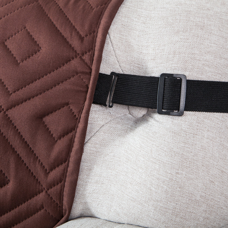 Sofa Protector Cover Reversible Waterproof Non-Slip Brown/Beige