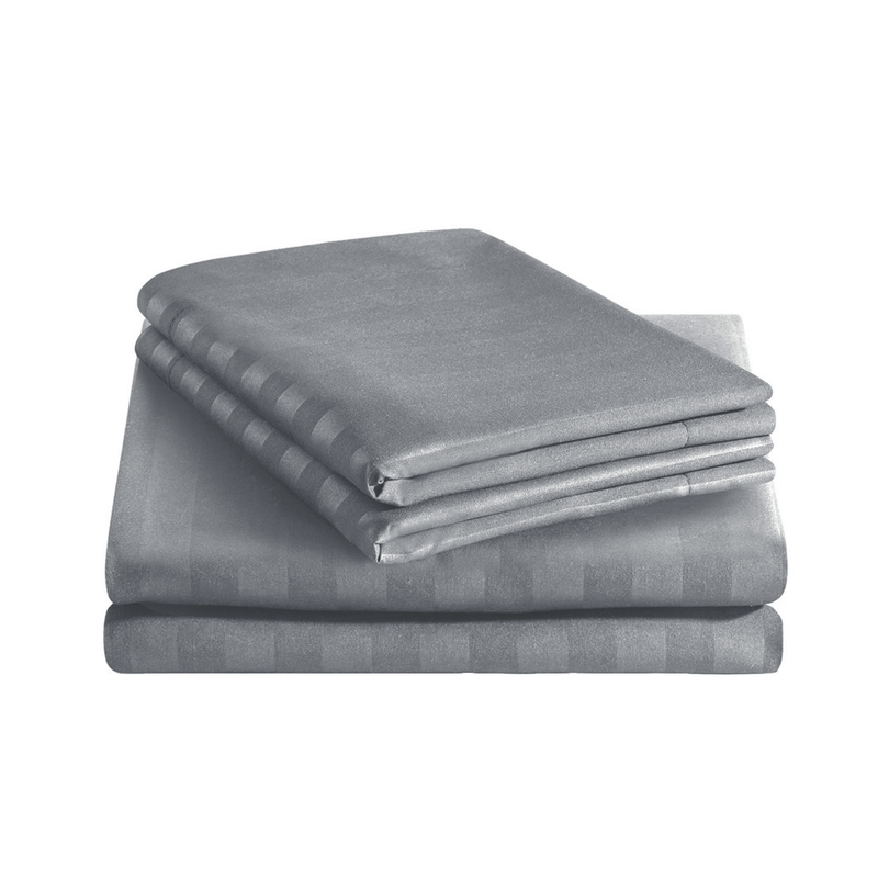 Grey Stripe Duvet Cover Set