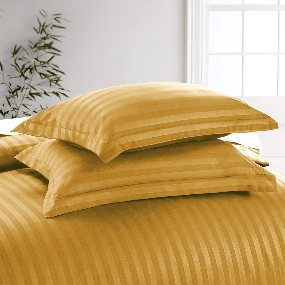 Ochre Stripe Duvet Cover Set