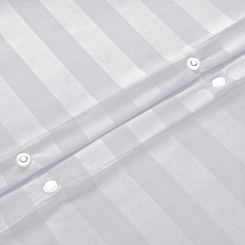 White Bedding Stripe Duvet Cover Set