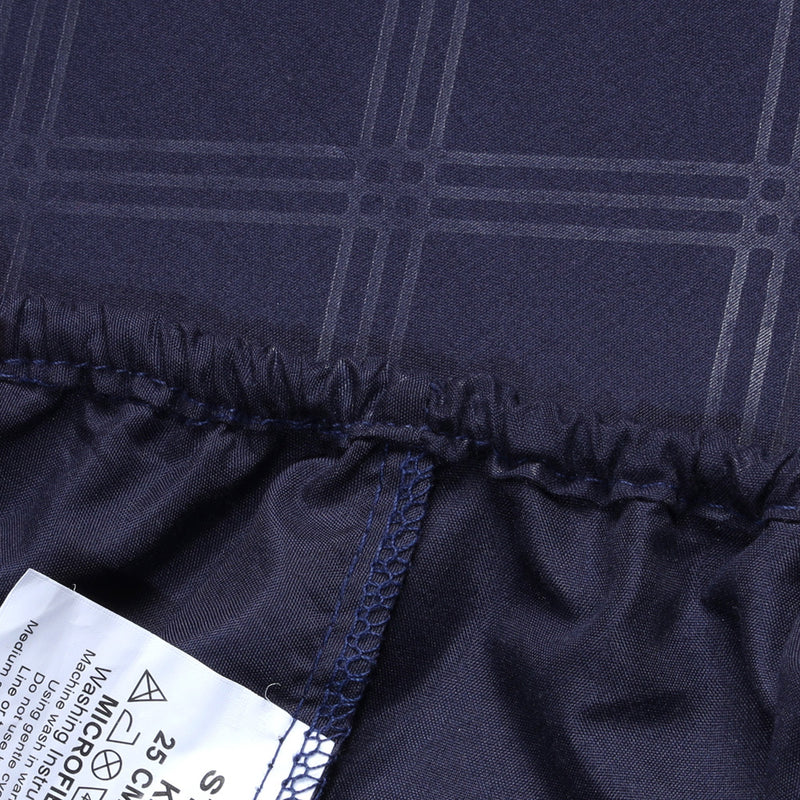 King Size Bedsheets 25cm Deep Navy Blue Fitted Sheet Embossed Pattern