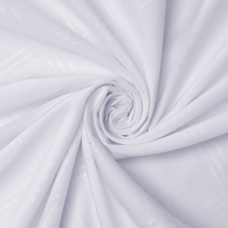 White Double Fitted Sheet Embossed 25cm Deep Bedsheet