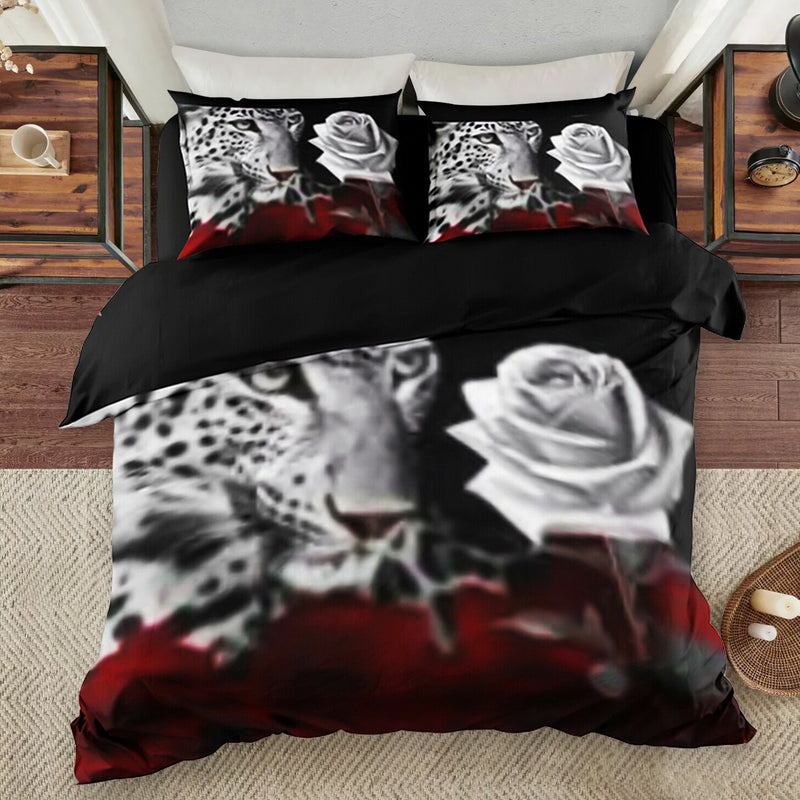 3D Bedding Duvet Cover Set with Fitted Sheet & Pillowcases
