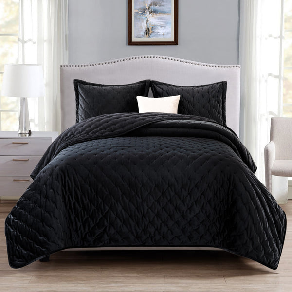 Black Velvet Bedspread