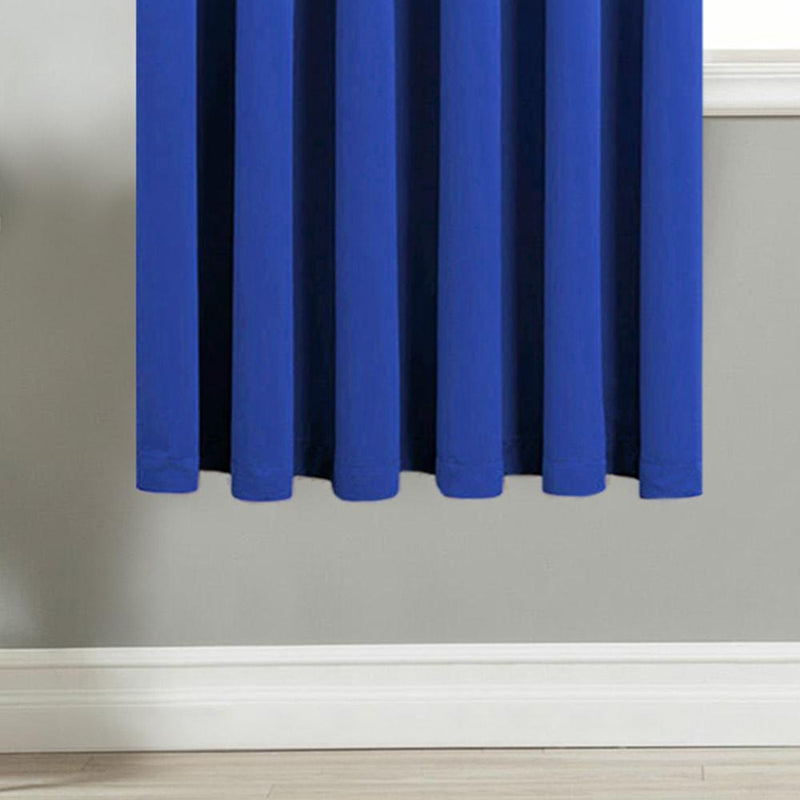 Blue Curtains Ready Made Single Panel Door Curtain