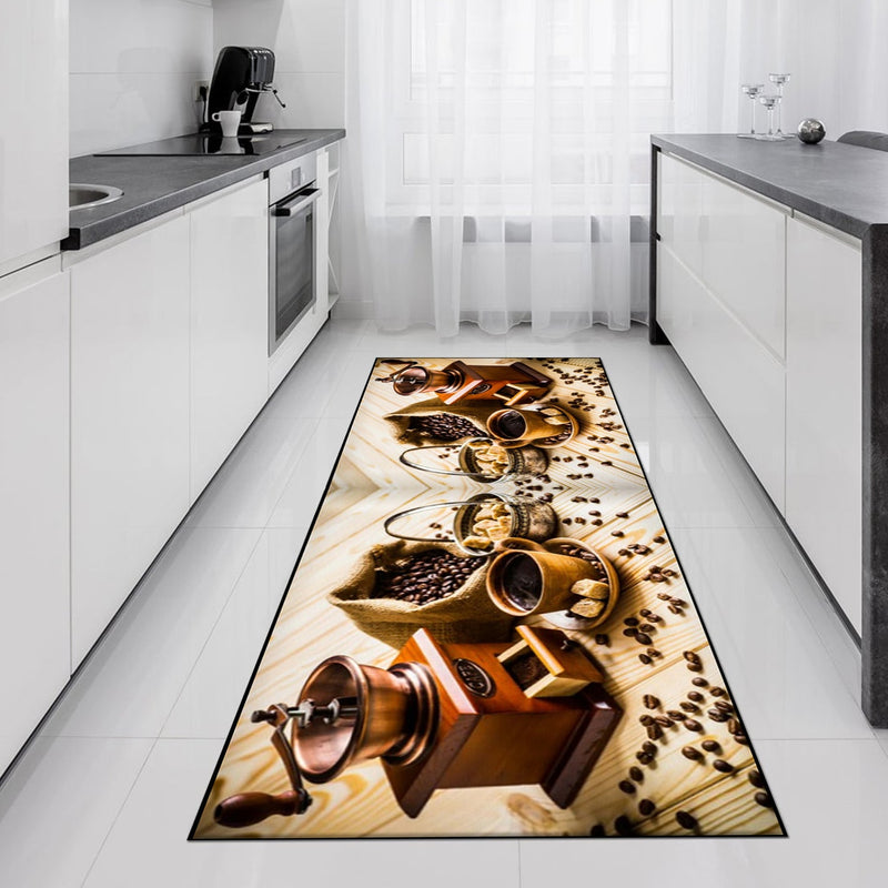 Kitchen Floor Mat Rubber Backed Kitchen Carpet 3D Printed