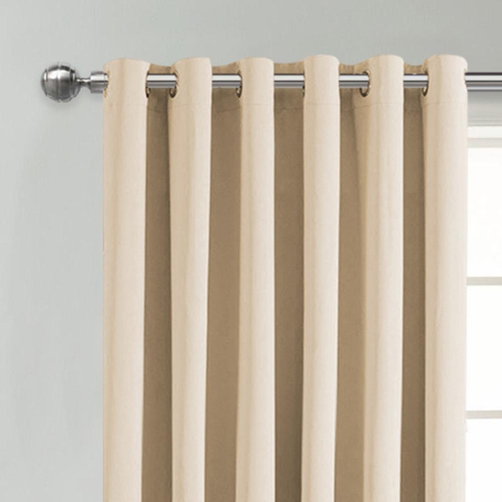 Cream Blackout Curtains | Plain Eyelet Door Drape | Imperial Rooms