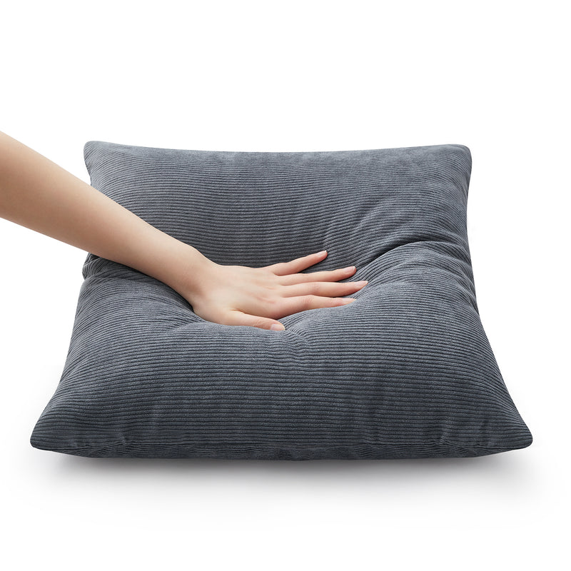 grey velvet cushion covers