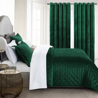 emerald green bedding Velvet Matching Set