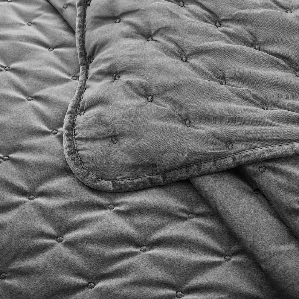 grey bedspread