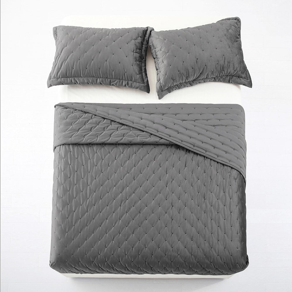 grey bedspread