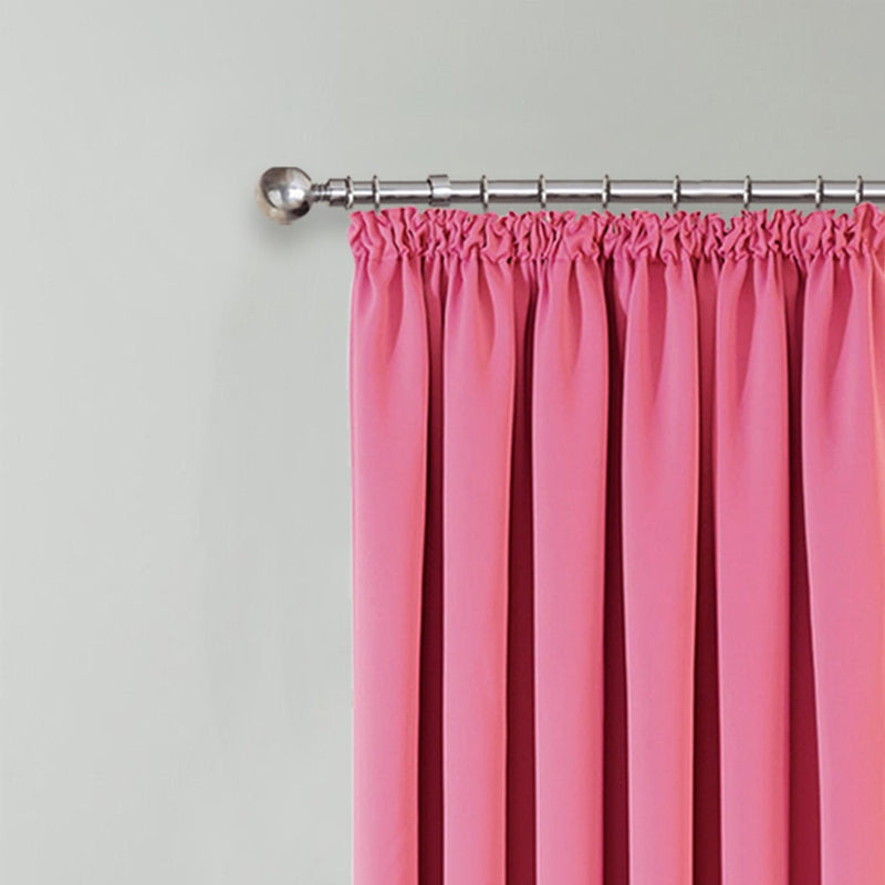 Curtains For Big Windows Thermal Blackout Pencil Pleat Pink