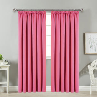 Pink Curtains For Bedroom Blackout Pencil Pleat