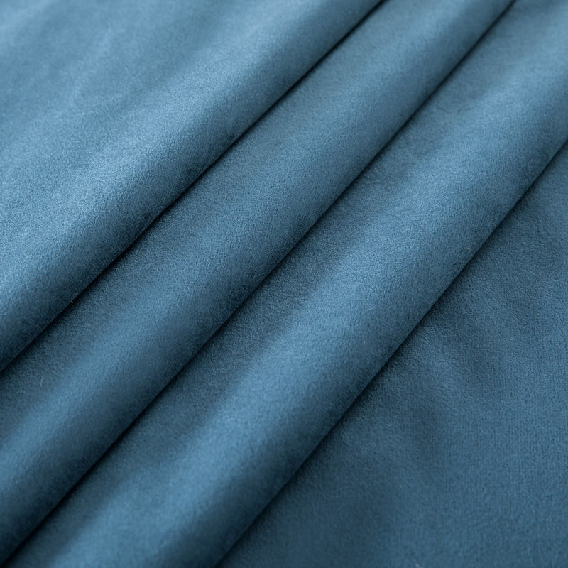 Blue Crushed Velvet Curtains For Bedroom Window