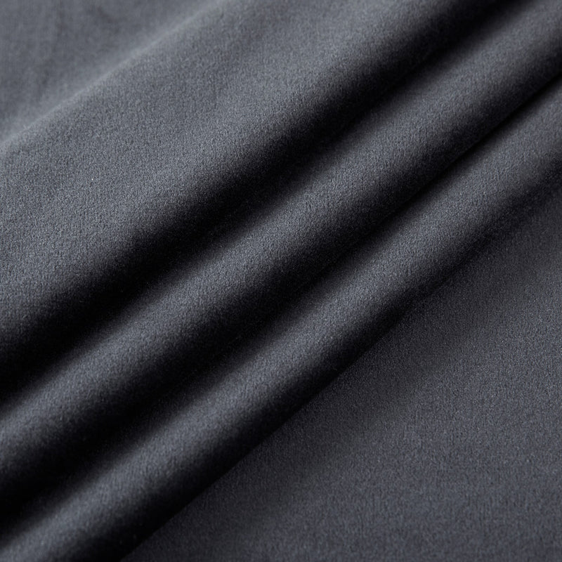 Black Crushed Velvet Curtains Eyelet Window Drape