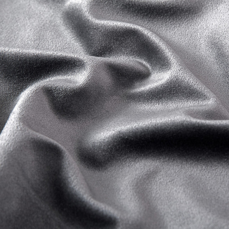 Charcoal Eyelet Curtains Crushed Velvet Window Drape