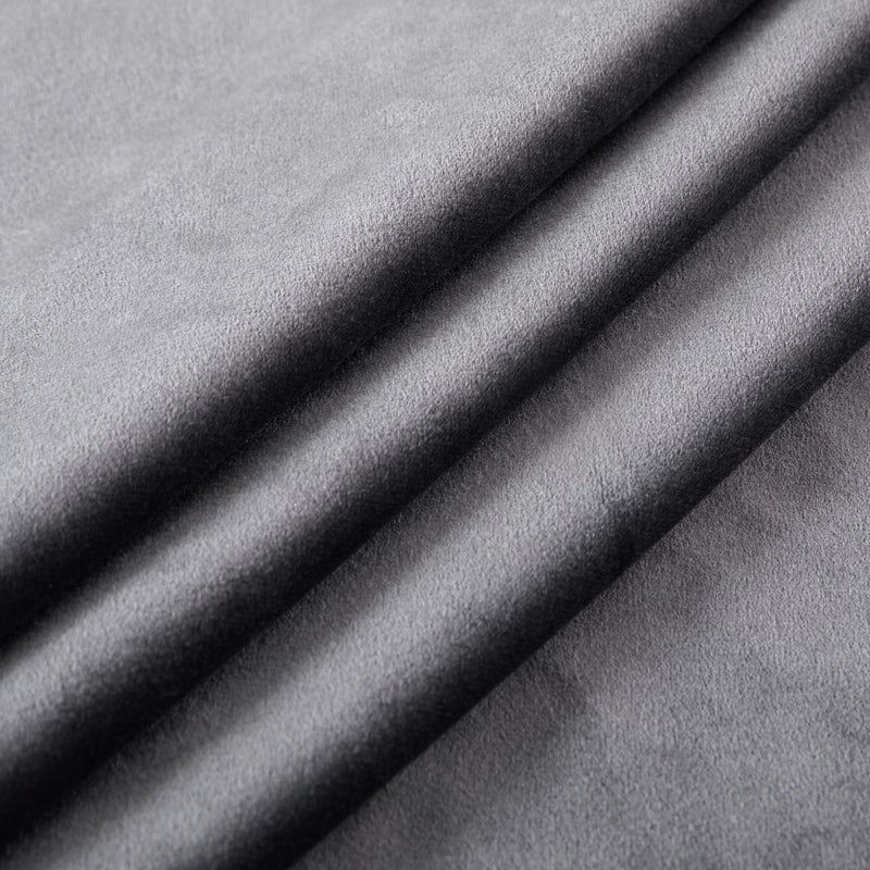 Charcoal Eyelet Curtains Crushed Velvet Window Drape