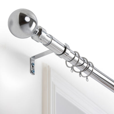 Chrome Curtain Poles & HoldBacks