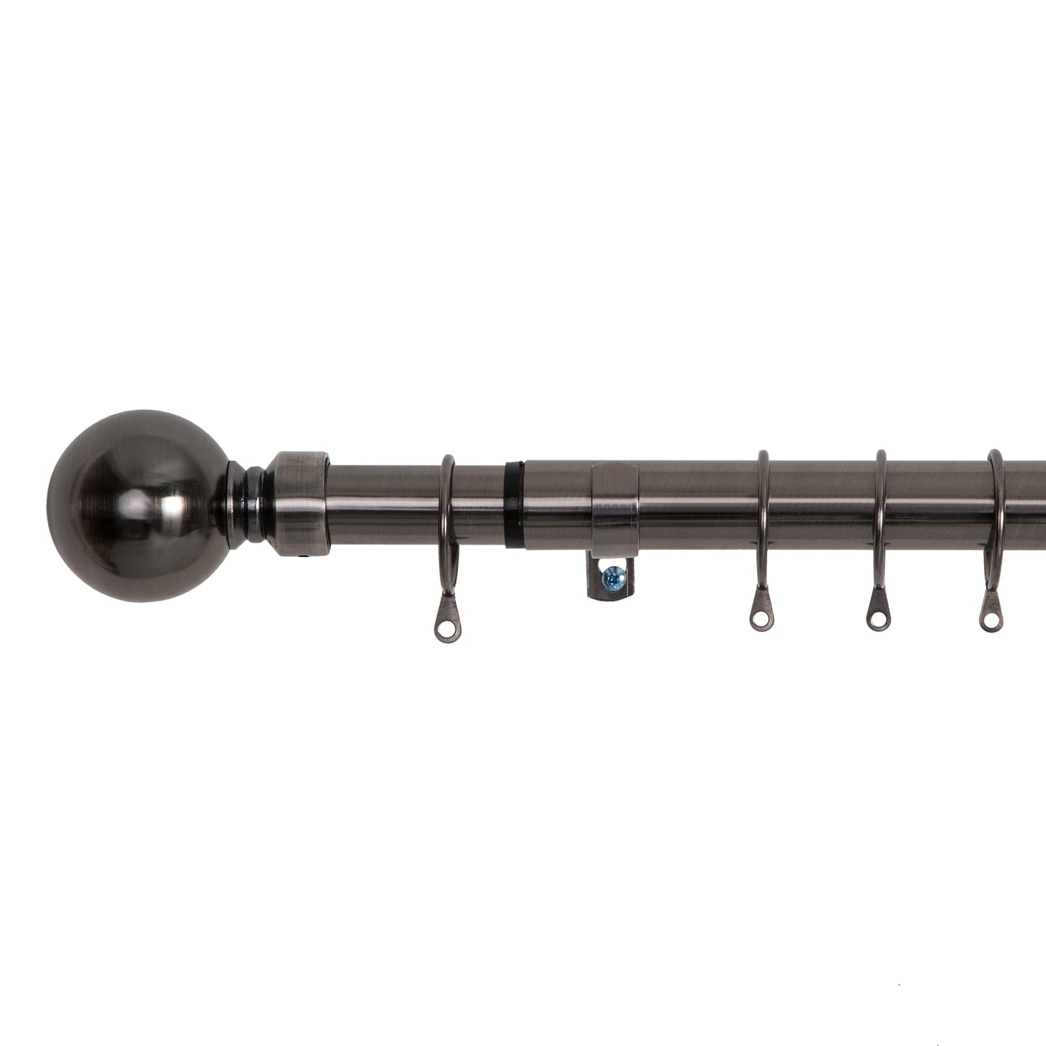 Nickel Black Curtain Pole Extendable